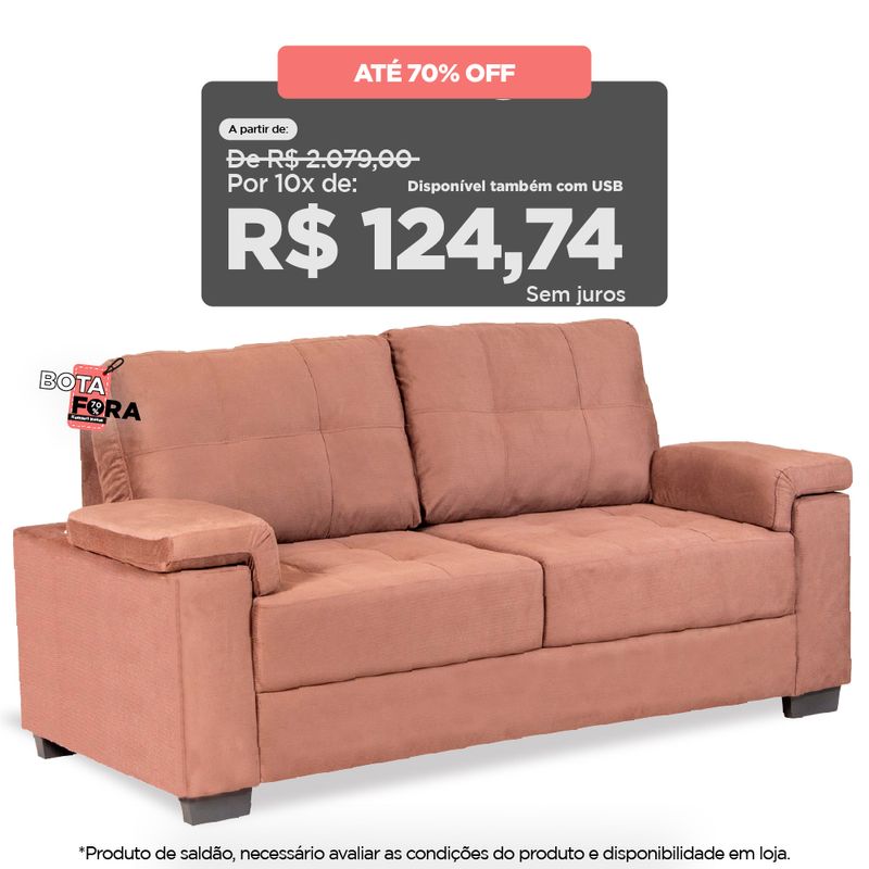 Sofá Montenegro Komfort House Sofás e Colchões