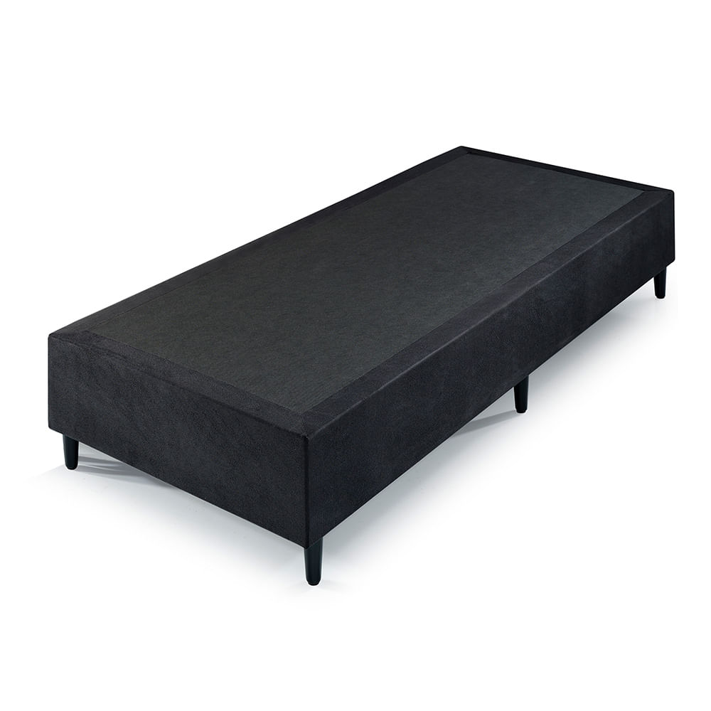 Box Leader Base com Estrutura de Madeira Tratada e Acabamento em Veludo Liso Altura Total de 37cm