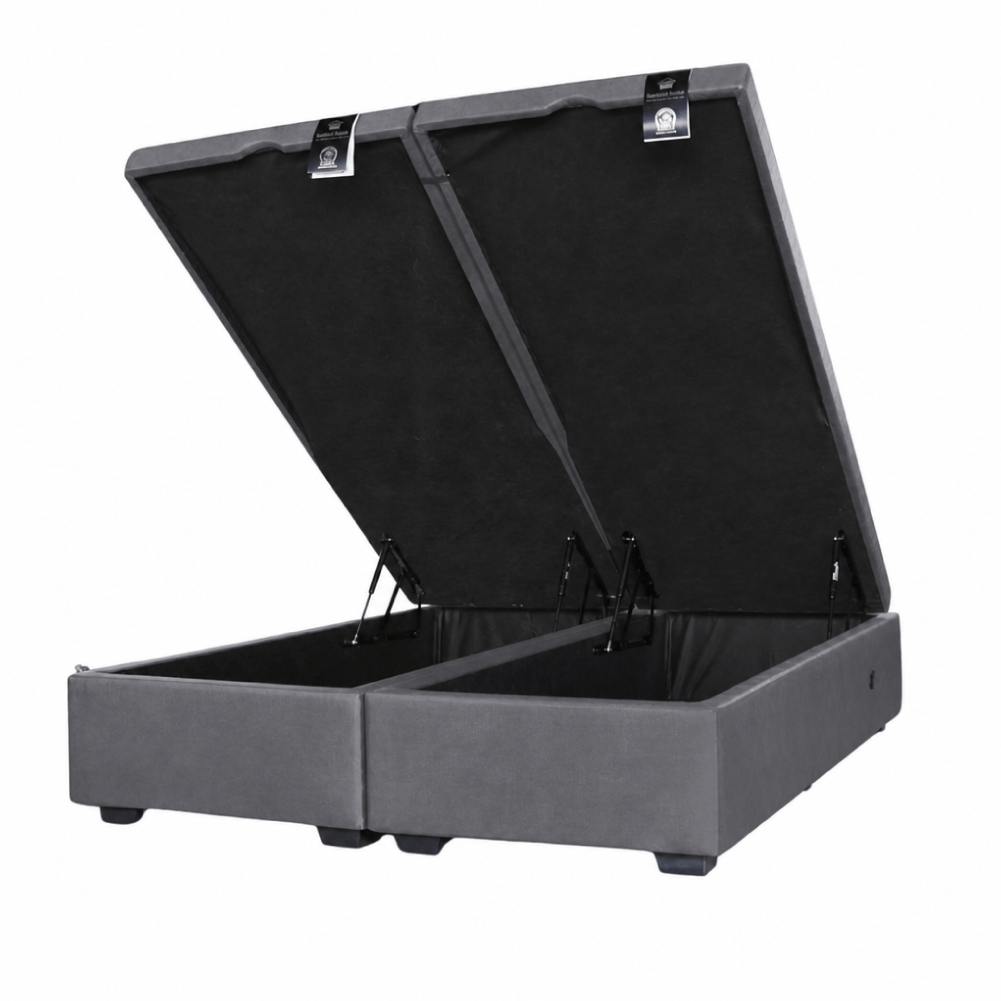 1,38X1,88X0,38 C/ USB VELUDO CINZA