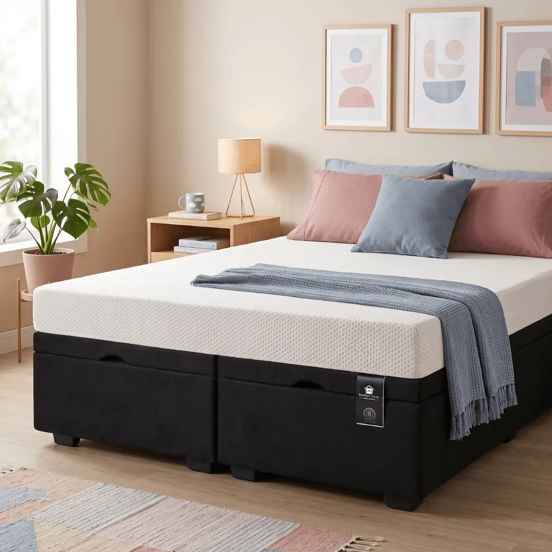Conjunto Cama Baú Light + Colchão Standard In Box Komfort