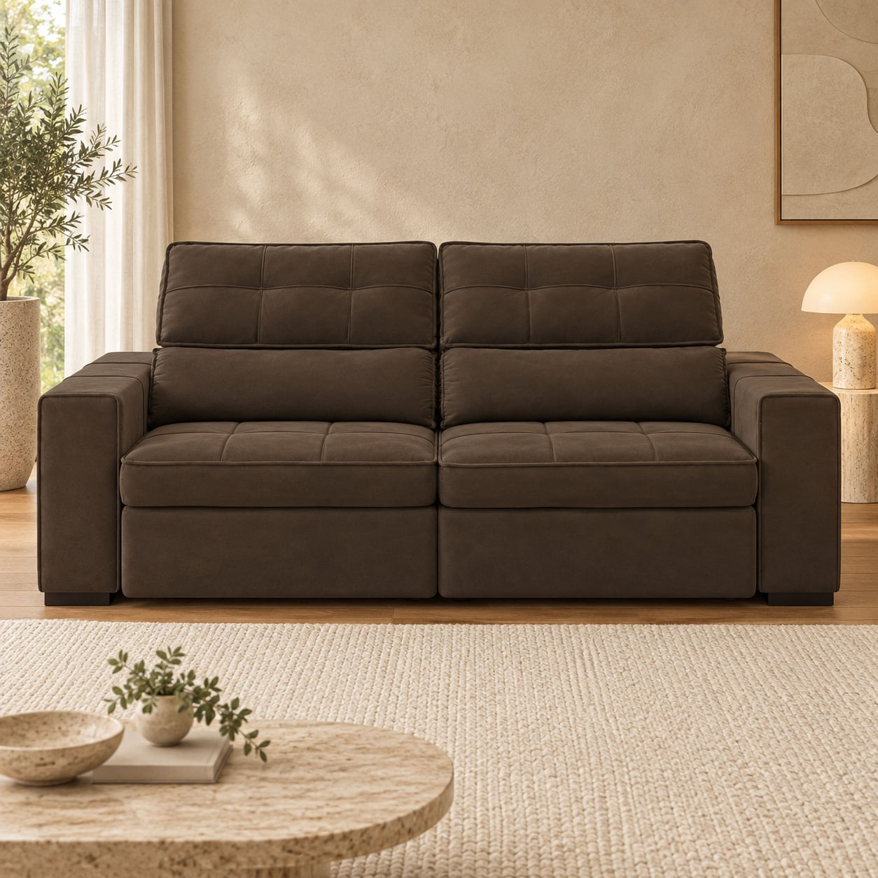 Sofa-Dacopa-marrom-em-ambiente-frontal.