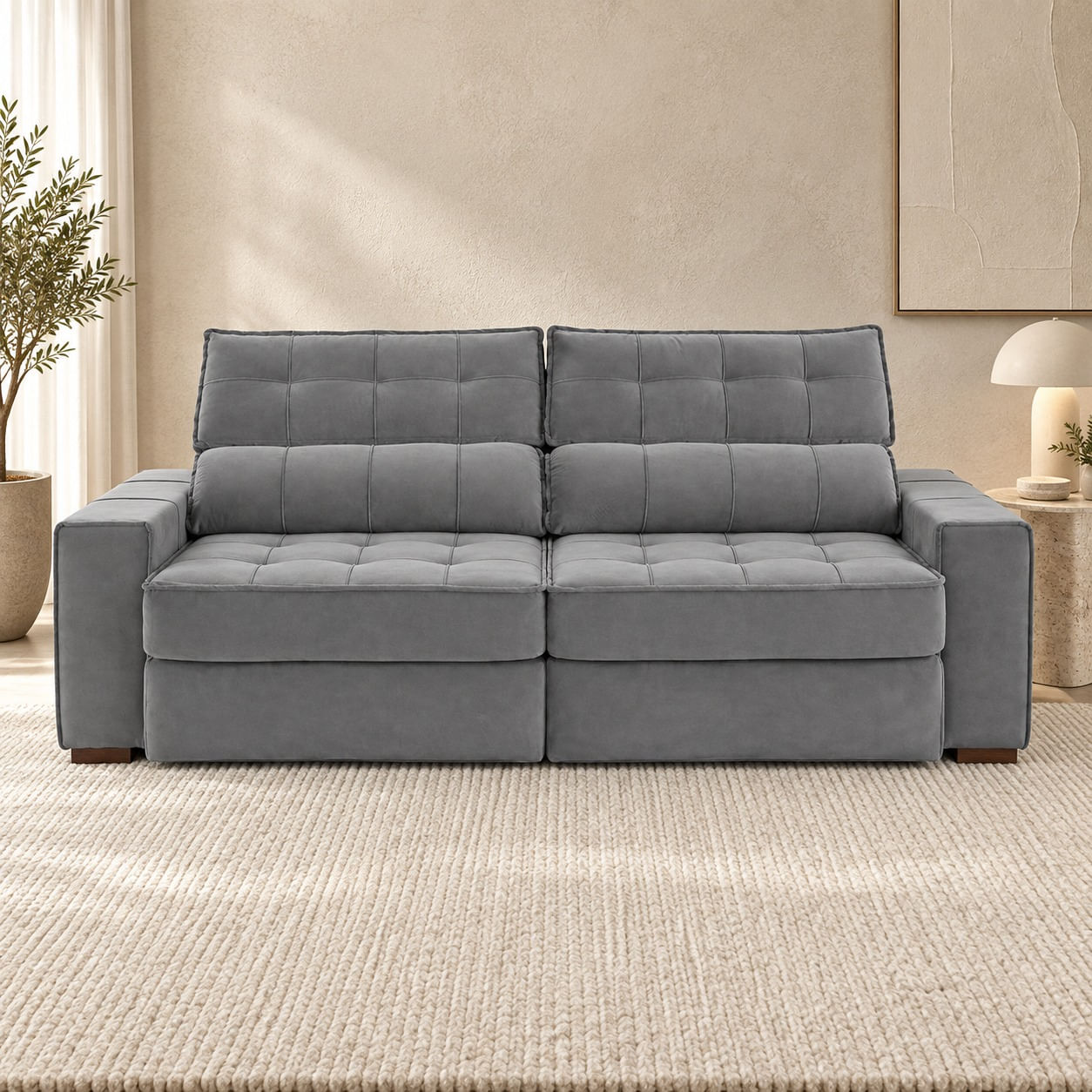 Sofa-Sevilha-213-m-em-veludo-cinza-8278-frontal-ambientada