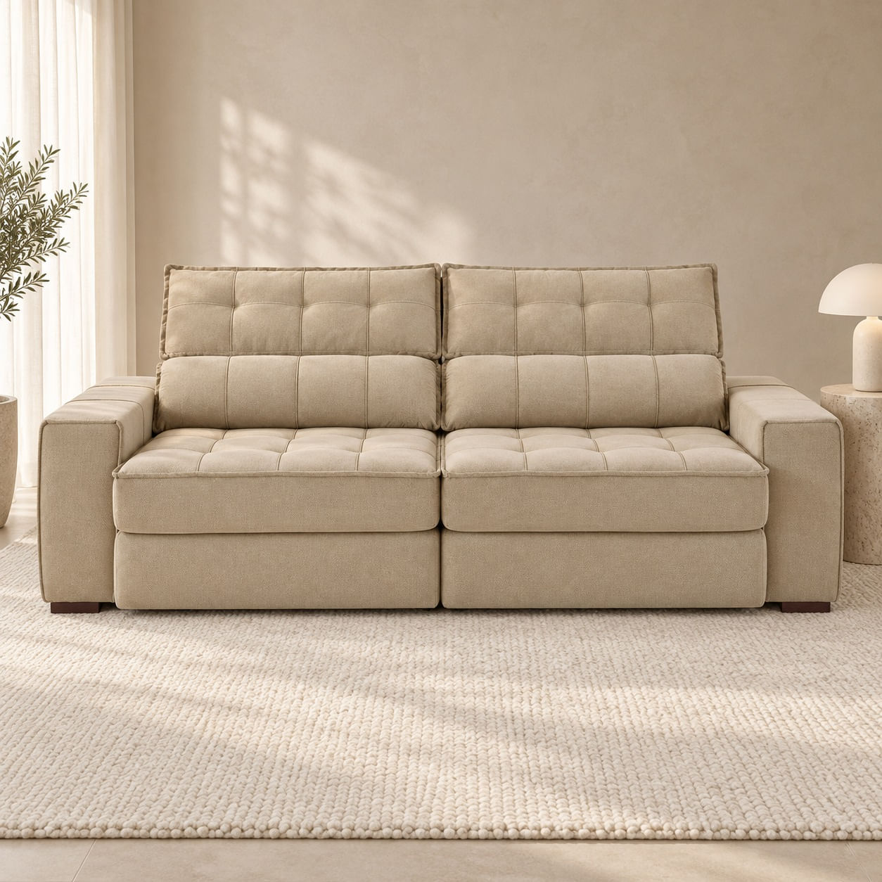 Sofa-Sevilha-213-m-boucle-linho-9179-frontal-ambientada