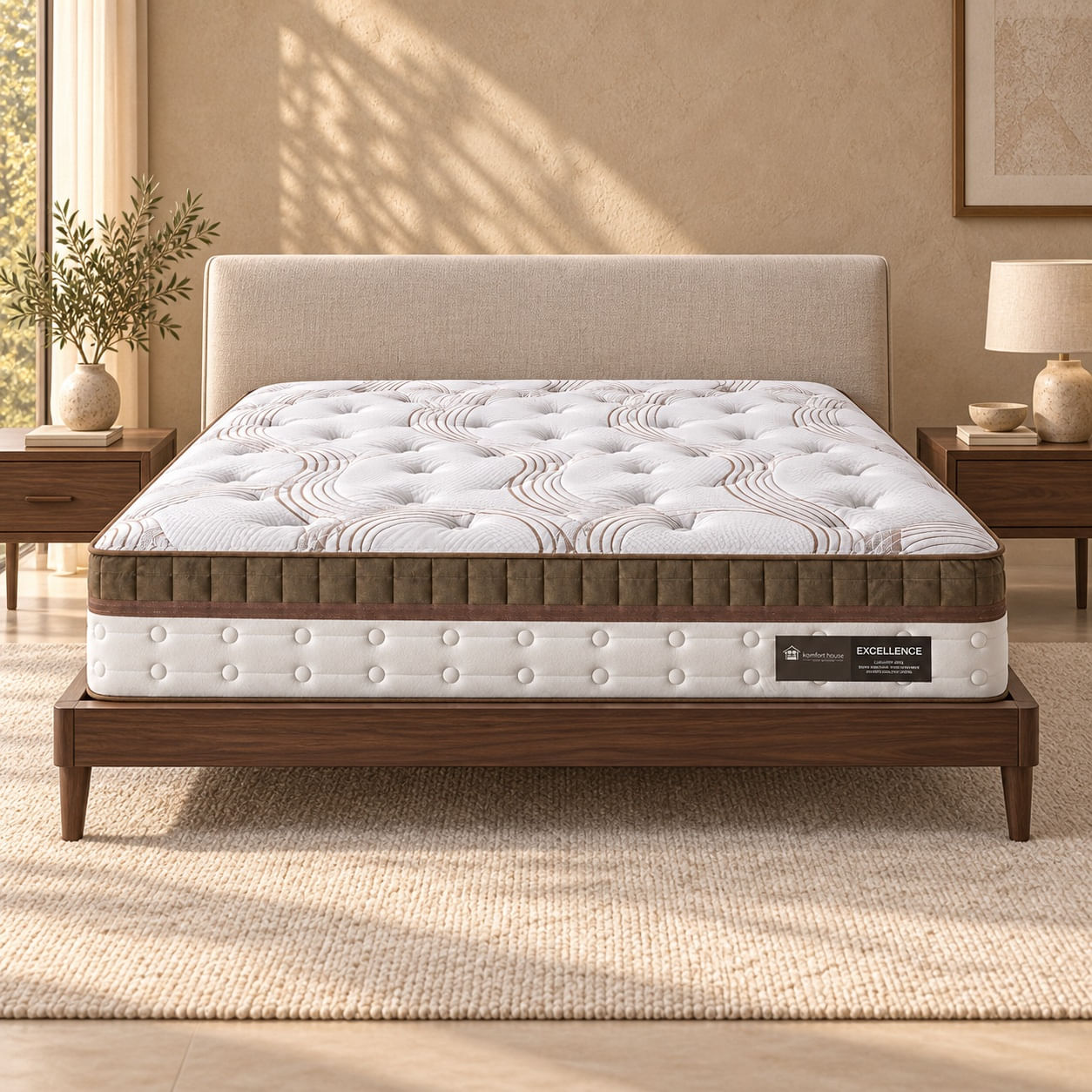 Colchão Excellence:Conforto Premium D29 Suporte de Peso até 120kg com molas ensacadas