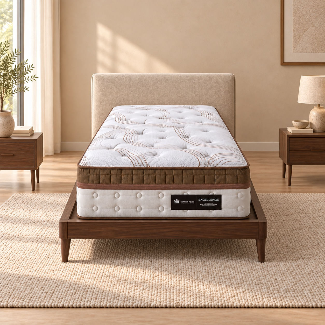 Colchão Excellence:Conforto Premium D29 Suporte de Peso até 120kg com molas ensacadas
