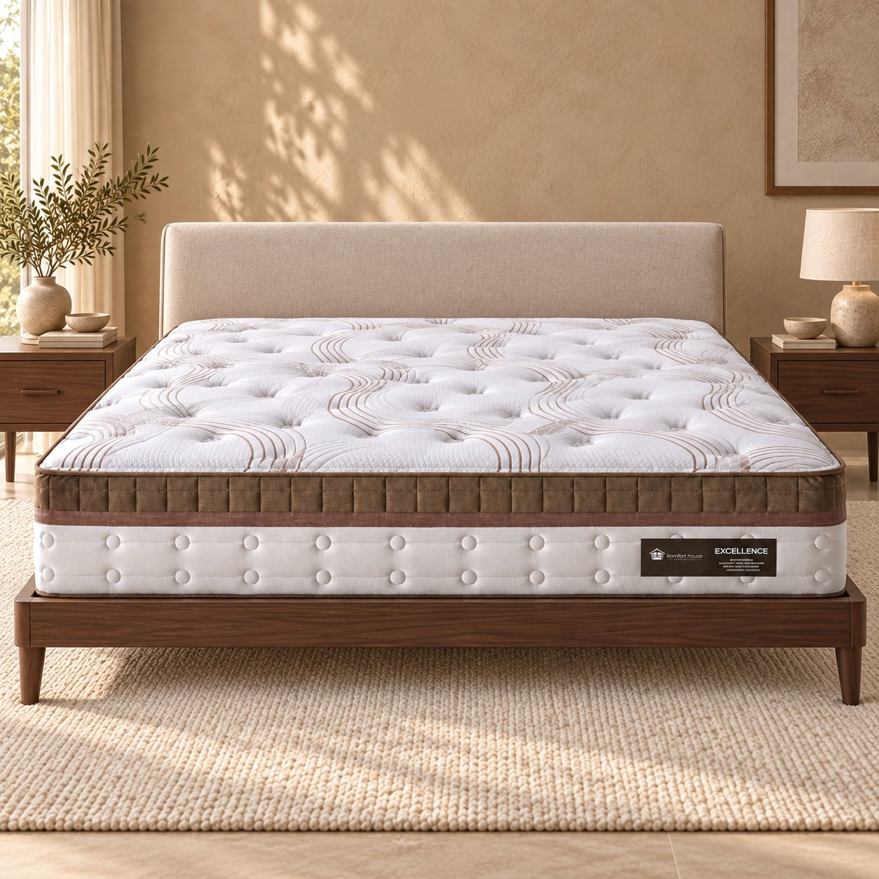 Colchão Excellence:Conforto Premium D29 Suporte de Peso até 120kg com molas ensacadas