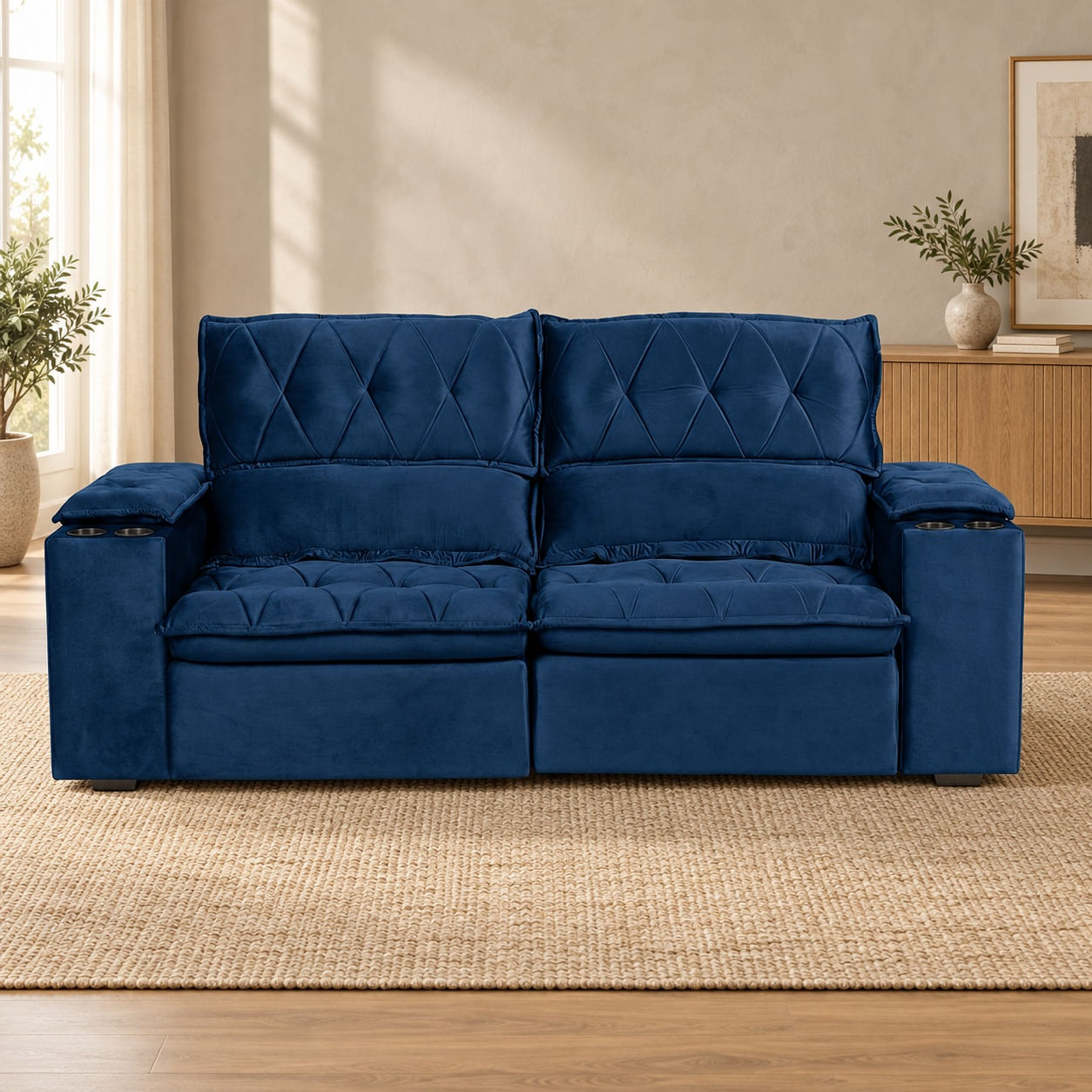 Sofa-Doha-214-m-veludo-azul-marinho-8298-de-frente-em-ambiente