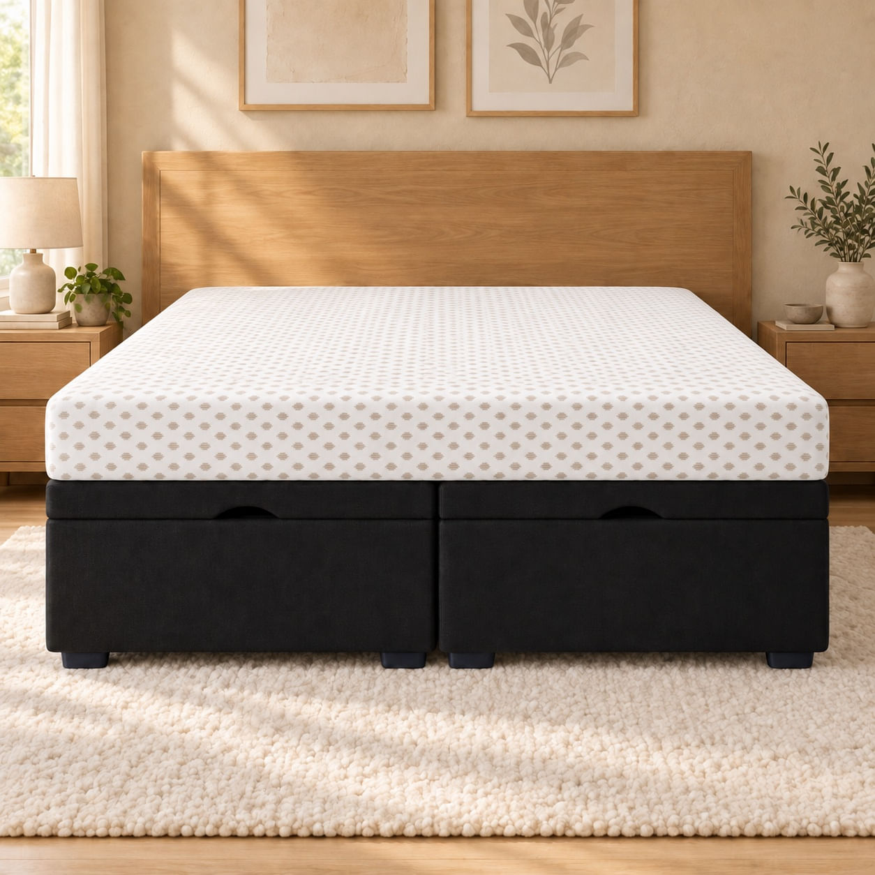 Conjunto Cama Baú Light + Colchão Standard In Box Komfort