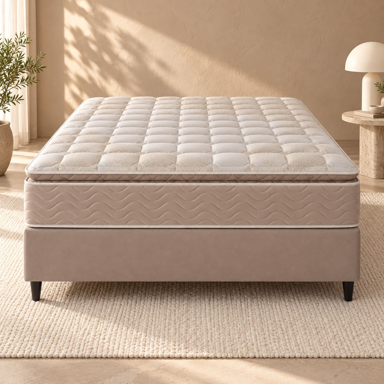 Conjunto-Saara-Plus-casal-bege-visto-de-frente-em-ambientacao-ilustrativa.-Decoracao-nao-inclusa.